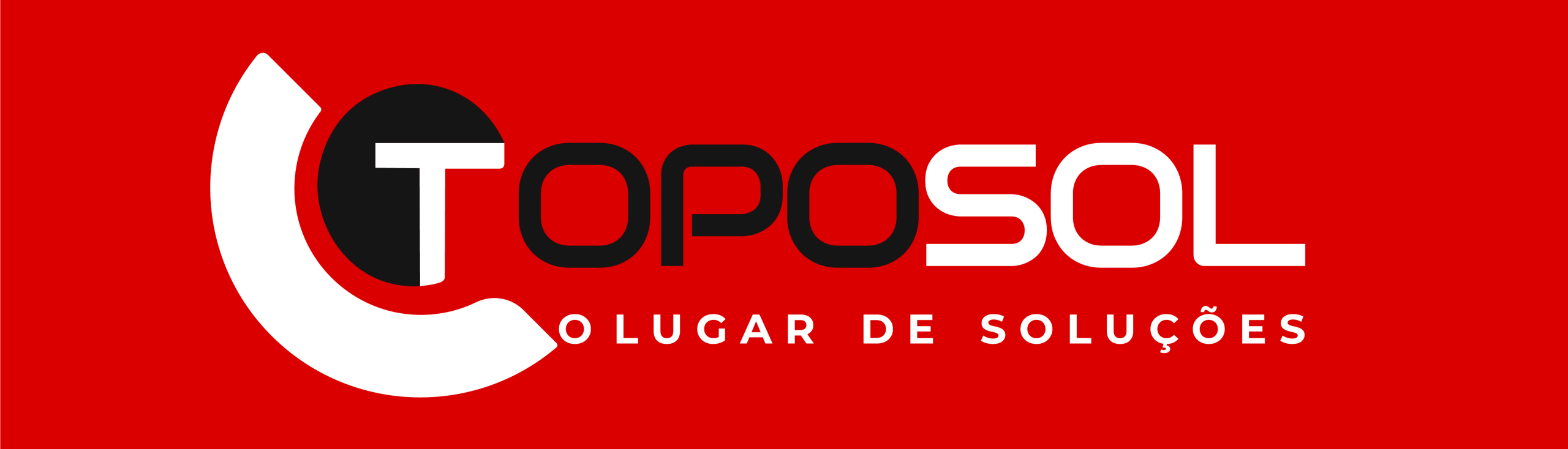 Logotipo da TopoSol uma empresa voltada em soluções integradas de geotecnologia, engenharia e arquitetura
